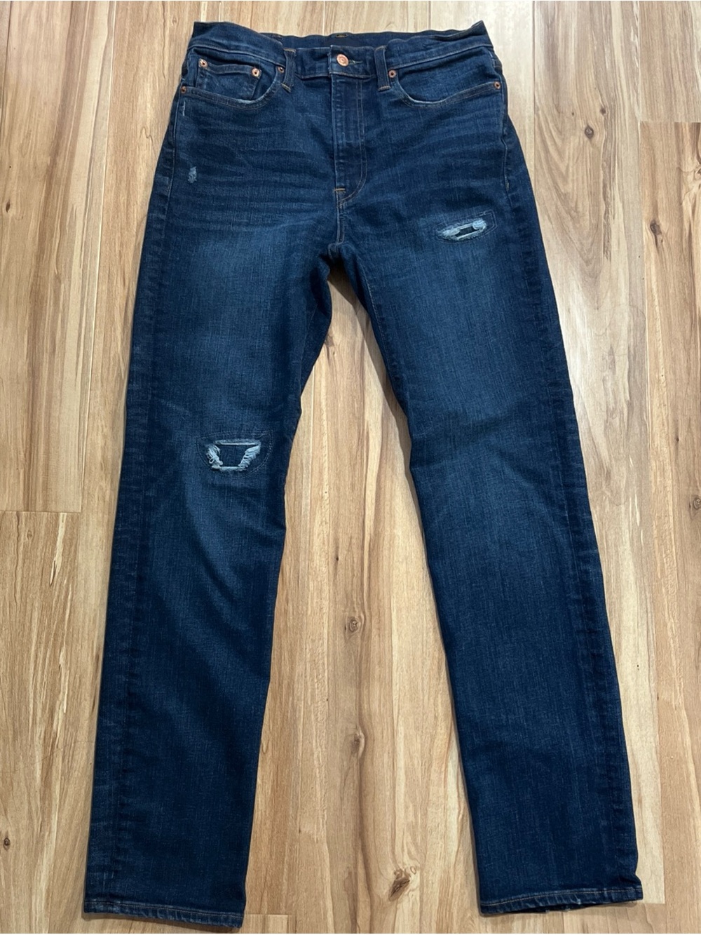 J. Crew Slim Men's Dark Indigo Distressed Jeans